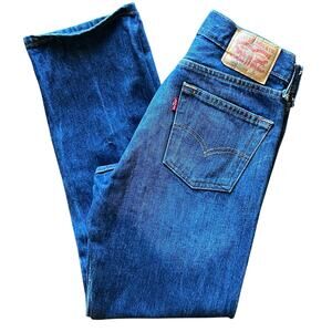 Levi 501 Button up jeans boys 12 regular,  26x27 Waist laying Flat: 13”